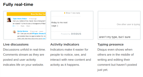 Disqus comments happen in real-time.