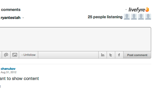 Comments shows who is participating in a conversation.