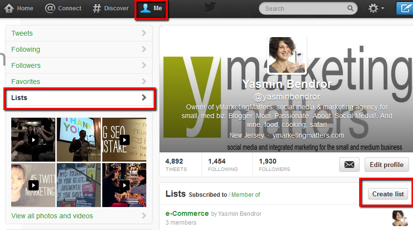 Twitter Create Lists