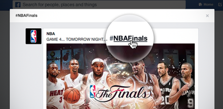 Example hashtag: NBA finals