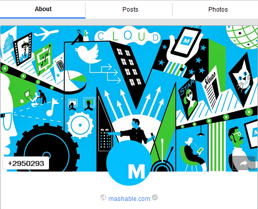 Google+ cover photos display differently on mobile devices.
