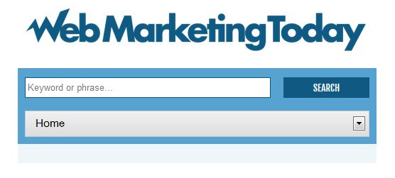 Web Marketing Today uses a drop down navigation menu for viewers with small screens.