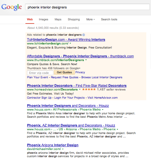 Using Houzz can improve search engine rankings for interior designers.